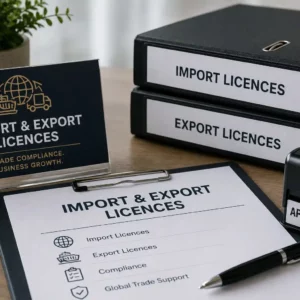 Customs – Import & Export Codes (registered on client’s existing company)